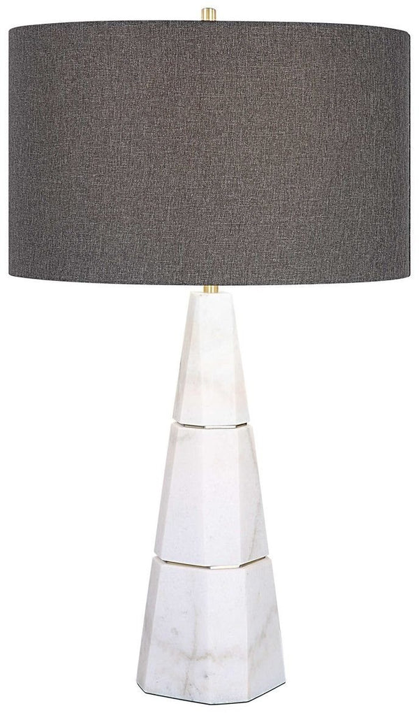 Uttermost Citadel White Marble Table Lamp