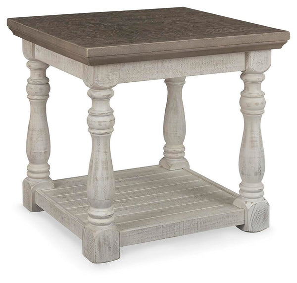 Havalance End Table Gray/White