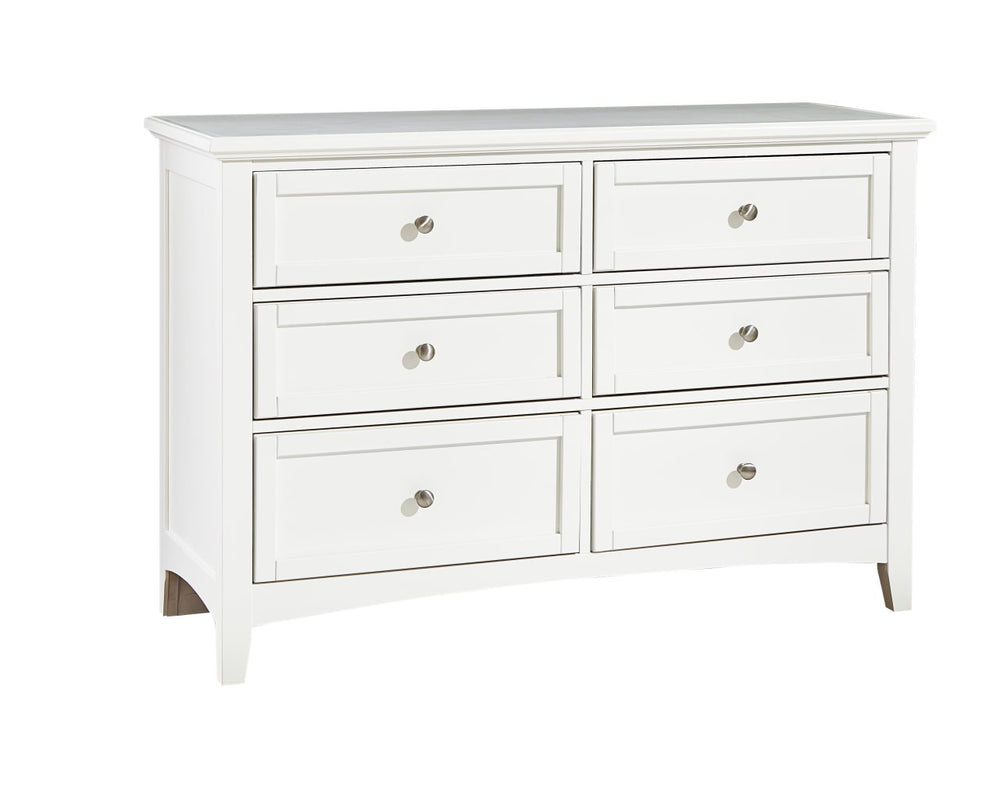 Vaughan-Bassett Bonanza White 6-Drawer Double Dresser