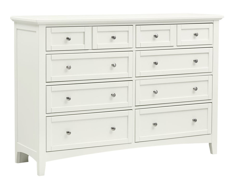 Vaughan-Bassett Bonanza White Triple 8-Drawer Dresser