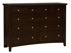 Vaughan-Bassett Bonanza Merlot Triple 8-Drawer Dresser