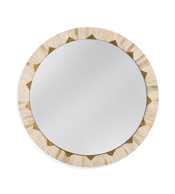 Bassett Mirror Glam Gold/White Bone Global Wall Mirror