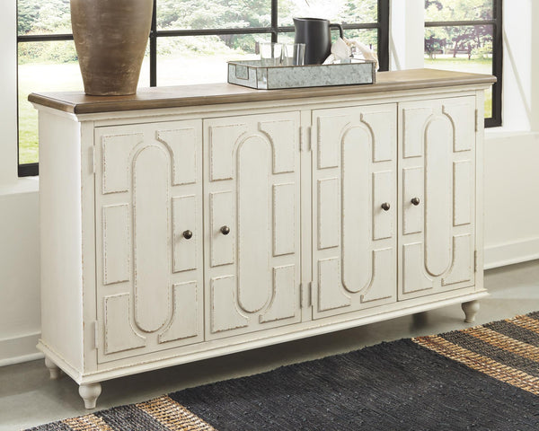Roranville 4-Door Accent Cabinet Antique White
