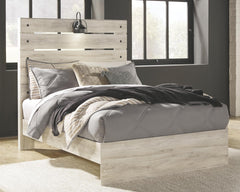 Cambeck Full Panel Bed with USB Whitewash
