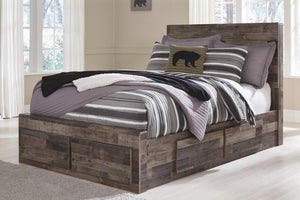 Derekson Full Panel Bed with 6-Drawers of Storage Multi Gray