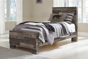 Derekson Twin Panel Bed Multi Gray