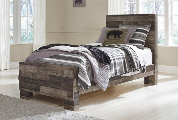 Derekson Twin Panel Bed Multi Gray