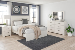 Stelsie Queen Panel Bed White