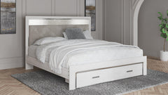 Altyra King Upholstered 2-Drawer Storage Bed White