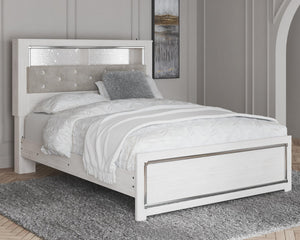 Altyra Queen Panel Bookcase Bed White