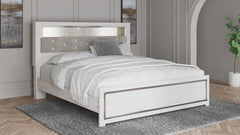 Altyra King Panel Bookcase Storage Bed White