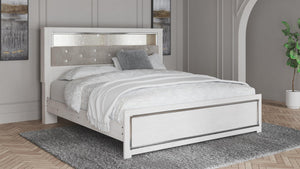 Altyra King Panel Bookcase Storage Bed White