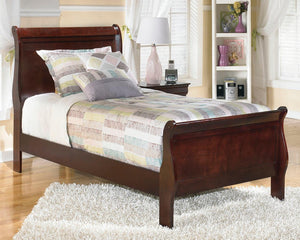 Alisdair Twin Sleigh Bed Reddish Brown