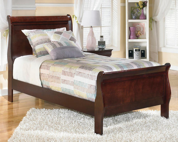 Alisdair Twin Sleigh Bed Reddish Brown