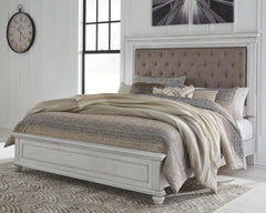 Kanwyn California King Panel Bed Whitewash