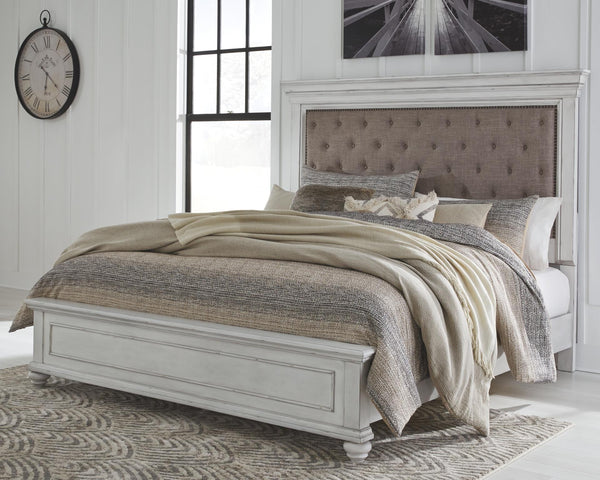 Kanwyn California King Panel Bed Whitewash