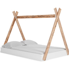 Piperton Youth Full Tent Complete Bed in Box Two-tone Brown/White