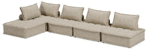 Bales Stationary 5-Piece Modular Seating Sectional Taupe