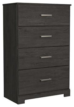 Belachime 4-Drawer Chest Charcoal