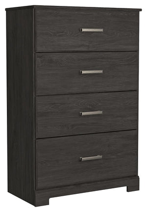 Belachime 4-Drawer Chest Charcoal