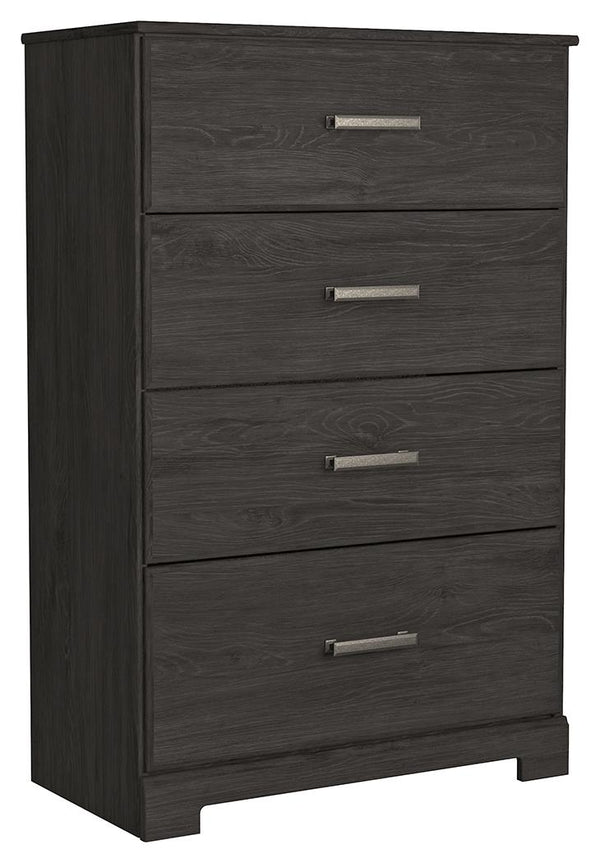 Belachime 4-Drawer Chest Charcoal