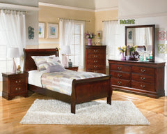 Alisdair 5-Drawer Chest Reddish Brown