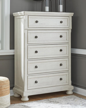Robbinsdale 5-Drawer Chest Antique White