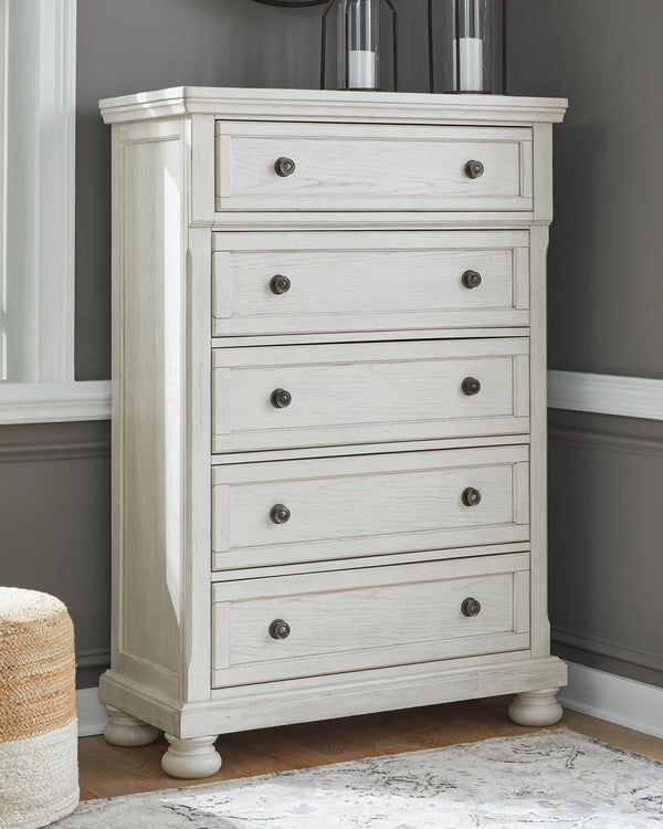 Robbinsdale 5-Drawer Chest Antique White