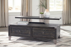 Todoe Urban Foundry 2-Drawer Coffee Table with Lift Top Dark Gray