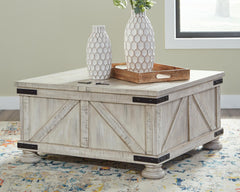 Carynhurst Lift Top Coffee Table Whitewash