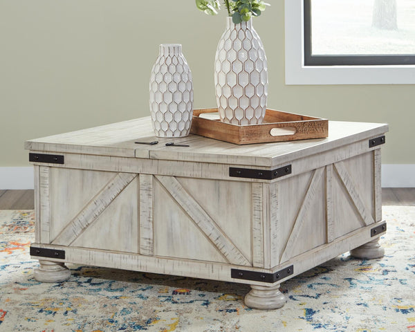 Carynhurst Lift Top Coffee Table Whitewash