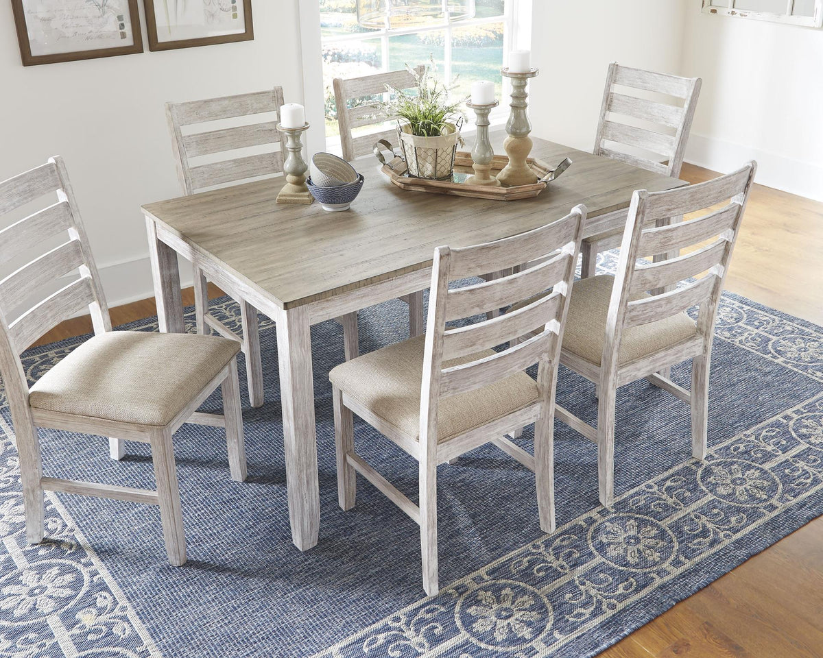 Skempton Pastoral Charm Dining Table & Chairs White/Light Brown