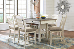 Bolanburg Pastoral Charm 4-Drawer Rectangle Counter-Height Dining Table Two-tone
