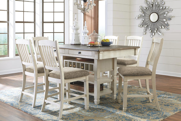 Bolanburg Pastoral Charm 4-Drawer Rectangle Counter-Height Dining Table Two-tone