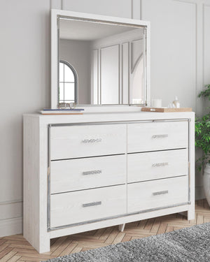 Altyra 6-Drawer Dresser & Mirror White