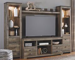 Trinell Urban Foundry 4-Piece Entertainment Center Brown