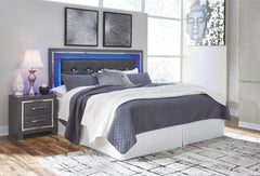 Lodanna Hollywood Glitz King/California King Upholstered Panel Headboard Gray