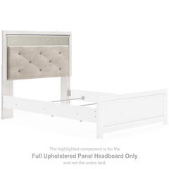 Altyra Youth Full Upholstered Button Tufted Panel Headboard White