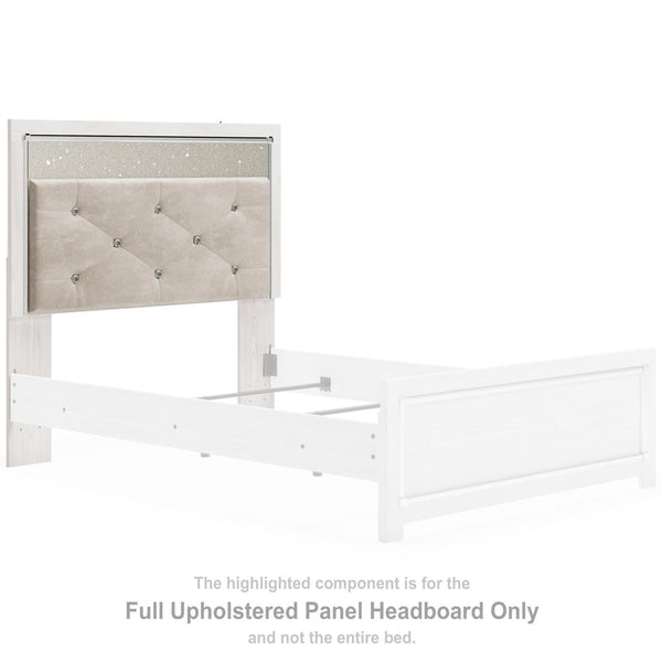 Altyra Youth Full Upholstered Button Tufted Panel Headboard White