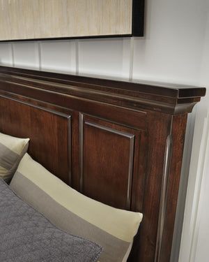 Porter Boho Haven Queen Panel Headboard Rustic Brown