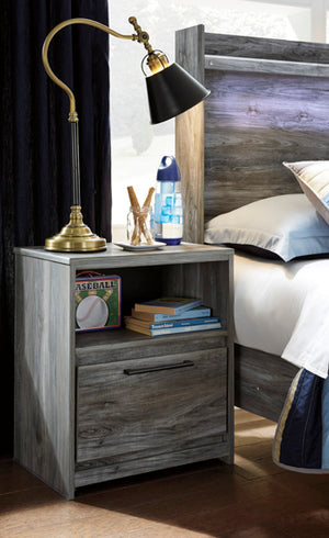 Baystorm Urban Foundry 1-Drawer Nightstand with USB Gray