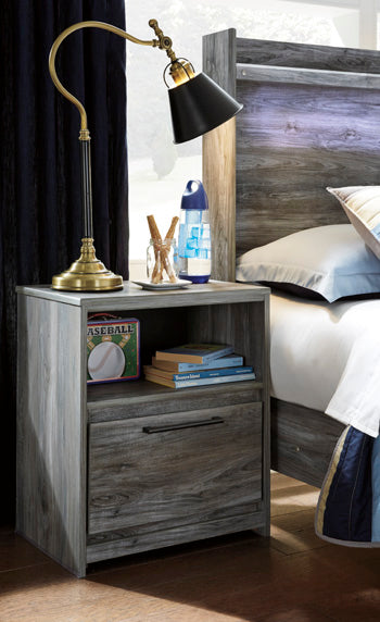 Baystorm Urban Foundry 1-Drawer Nightstand with USB Gray