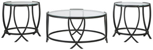 Tarrin 3-Piece Occasional Table Set Black