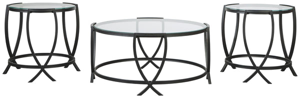 Tarrin 3-Piece Occasional Table Set Black
