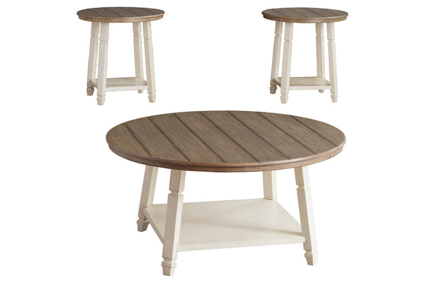 Bolanbrook Pastoral Charm 3-Piece Occasional Table Set Two-tone