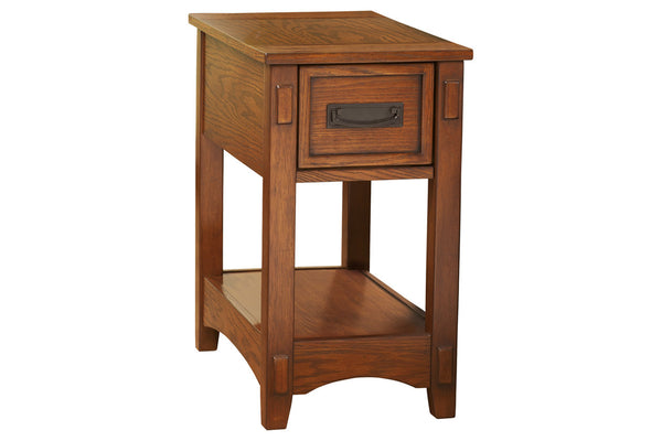 Breegin Urban Foundry 1-Drawer Chairside End Table Brown
