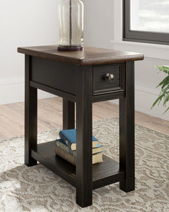 Tyler Creek 1-Drawer Chairside End Table with USB Grayish Brown/Black
