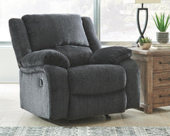 Draycoll Manual Fabric Rocker Recliner Slate