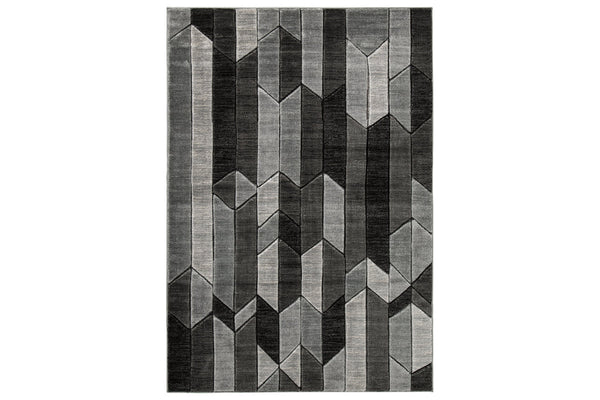 Ashley Chayse Rug Black, Gray