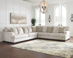 Rawcliffe 3-Piece Fabric Stationary Sectional Parchment